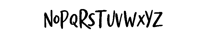 Bambloo Font UPPERCASE