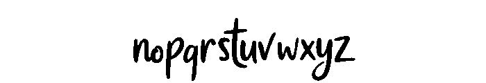 Bambloo Font LOWERCASE