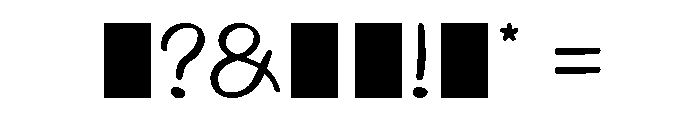 Bamboo Handwritten Regular Font OTHER CHARS