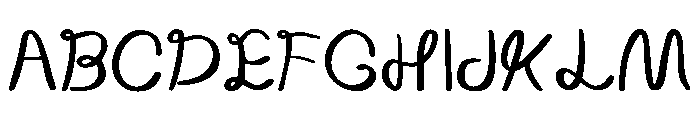Bamboo Handwritten Regular Font UPPERCASE