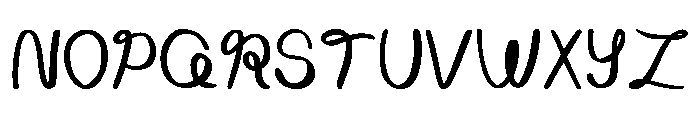 Bamboo Handwritten Regular Font UPPERCASE