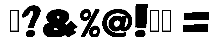 Bamboom Regular Font OTHER CHARS