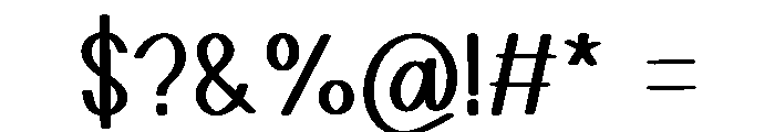 Banana Handwrite Font OTHER CHARS