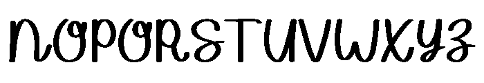Banana Handwrite Font LOWERCASE