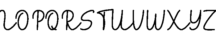 Banana Milk Script Font UPPERCASE