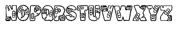 Bandage Bump By Squeeb  Regular Font LOWERCASE