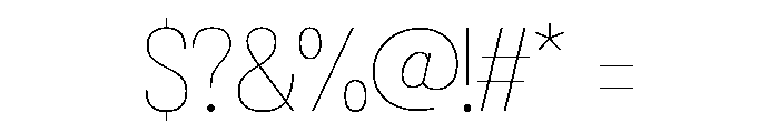 Bannock Thin Font OTHER CHARS