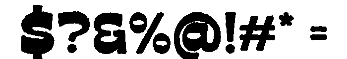 Baquera Rough Font OTHER CHARS