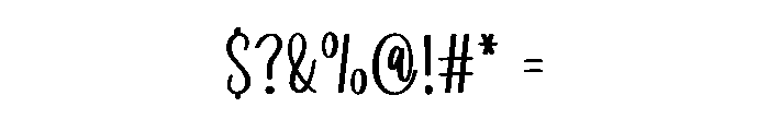 Barbie Handmade Font OTHER CHARS
