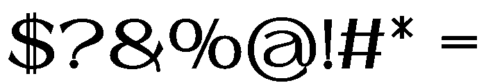 Barium Regular Font OTHER CHARS