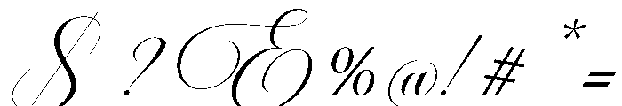 Barleina Calligraphy Italic Reg Font OTHER CHARS