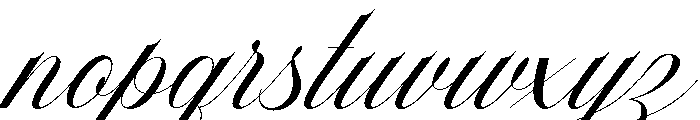 Barleina Calligraphy Italic Reg Font LOWERCASE