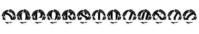 Barlena Split Monogram Font UPPERCASE