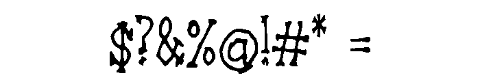 Barnwood Font OTHER CHARS