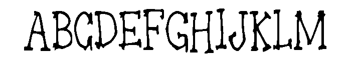 Barnwood Font UPPERCASE