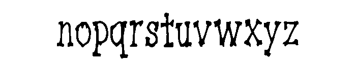 Barnwood Font LOWERCASE