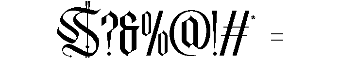 Baronial-Regular Font OTHER CHARS