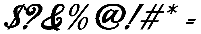 Bartonis One Regular Font OTHER CHARS