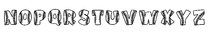 Baseball Bubble Font LOWERCASE