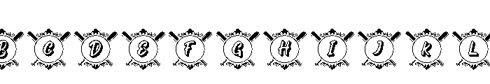 Baseball Crown Font UPPERCASE