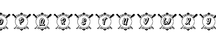 Baseball Crown Font UPPERCASE