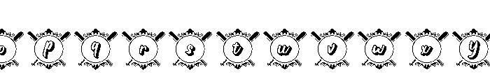 Baseball Crown Font LOWERCASE