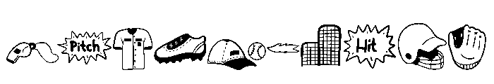 Baseball Doodle Font OTHER CHARS
