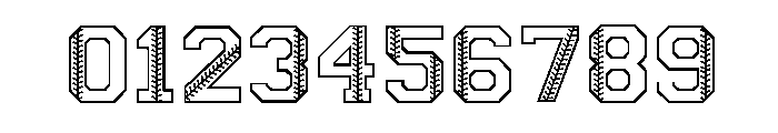 Baseball Seam Font OTHER CHARS