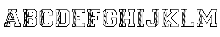 Baseball Seam Font UPPERCASE