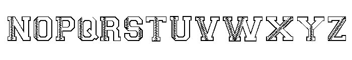 Baseball Seam Font UPPERCASE