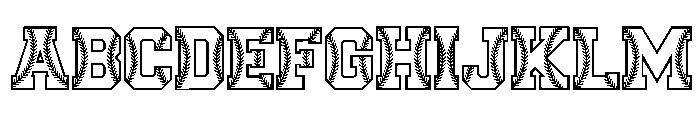 Baseball Stitch Varsity Font UPPERCASE