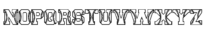 Baseball Stitch Varsity Font UPPERCASE