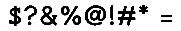 Based Book Font OTHER CHARS