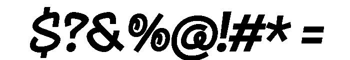 Bashmie Oblique Font OTHER CHARS