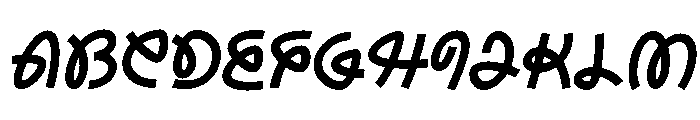 Bashmie Oblique Font UPPERCASE