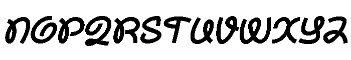 Bashmie Oblique Font UPPERCASE