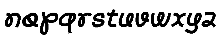 Bashmie Oblique Font LOWERCASE