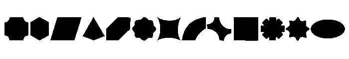 Basic Shapes Font LOWERCASE