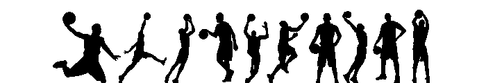 Basketball Silhouette Set Font OTHER CHARS