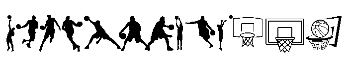 Basketball Silhouette Set FONT