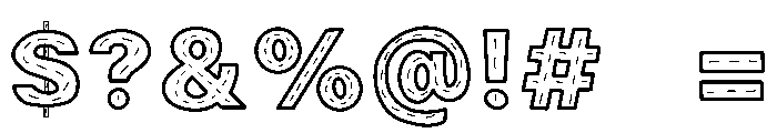 Basting stitch Font OTHER CHARS