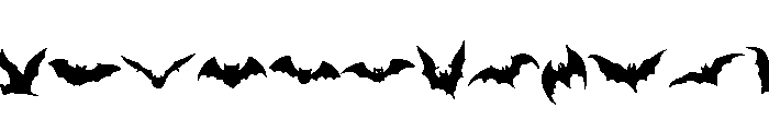Bat Silhouette Collection Font UPPERCASE