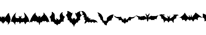 Bat Silhouette Collection Font UPPERCASE