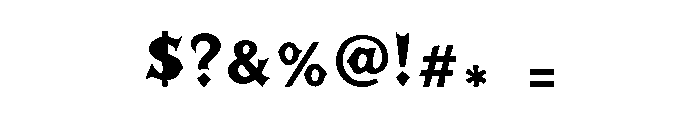 Batclaw Gothic Regular Font OTHER CHARS