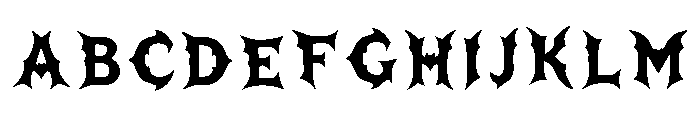 Batclaw Gothic Regular Font UPPERCASE