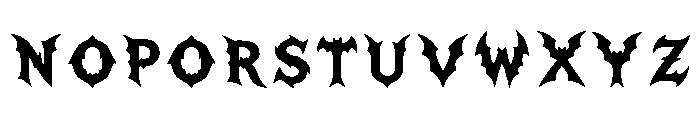 Batclaw Gothic Regular Font UPPERCASE