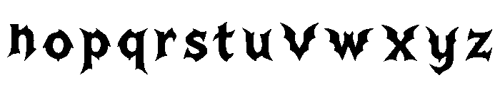 Batclaw Gothic Regular Font LOWERCASE