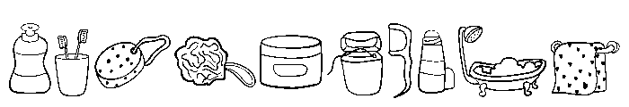 Bathroom Doodle Font OTHER CHARS