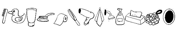 Bathroom Doodle Font LOWERCASE