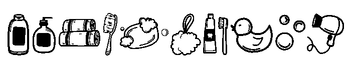 Bathroom Items Font OTHER CHARS